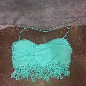 🏊‍♀️ 2 for $15 light blue fringe bikini top
